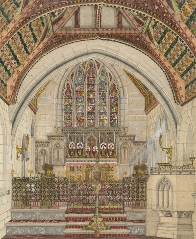 Desenho para Decoração Policromática de uma Igreja de George Edmund Street