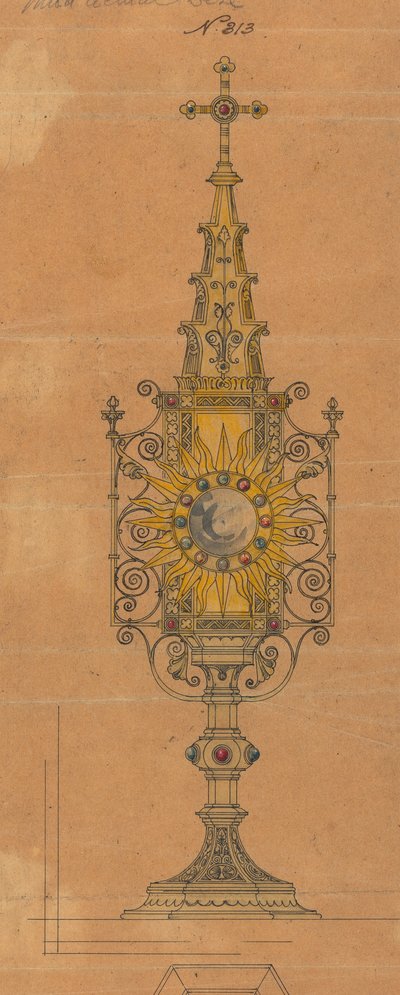 Desenhos executados para Jones e Willis, trabalhadores de metal e madeira e fabricantes de mobiliário de igrejas de Birmingham e Londres de George Edmund Street