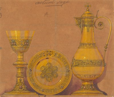 Desenhos executados para Jones e Willis, trabalhadores de metal e madeira e fabricantes de mobiliário de igrejas de Birmingham e Londres de George Edmund Street