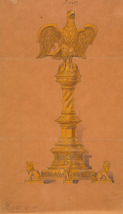 Desenhos executados para Jones e Willis, trabalhadores de metal e madeira e fabricantes de mobiliário de igrejas de Birmingham e Londres de George Edmund Street