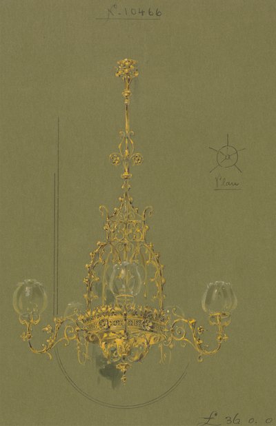 Desenhos executados para Jones e Willis, trabalhadores de metal e madeira e fabricantes de mobiliário de igrejas de Birmingham e Londres de George Edmund Street
