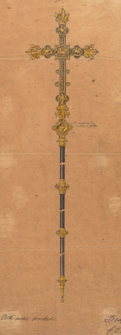 Desenhos executados para Jones e Willis, trabalhadores de metal e madeira e fabricantes de mobiliário de igrejas de Birmingham e Londres de George Edmund Street