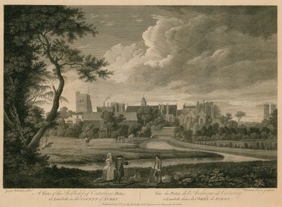 Uma visão do Palácio do Arcebispo de Canterbury em Lambeth, Surrey de George Edward Robertson