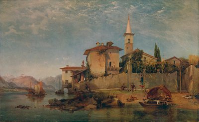 Cena do lago italiano, 1853, 1935 de George Edwards Hering