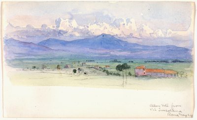 Montes Albanos a partir da Via Tuscolana, Roma de George Elbert Burr