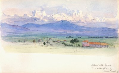 Montanhas Albanas da Via Tuscolana, Roma, 1900. de George Elbert Burr