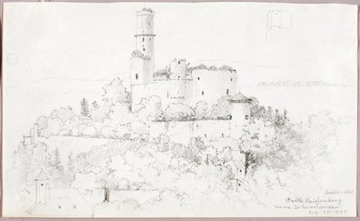 Castelo de Reichenberg, perto de St. Goarshausen de George Elbert Burr