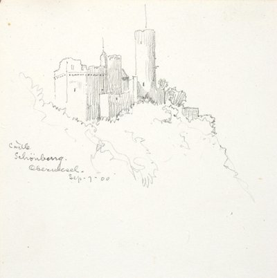Castelo de Schönburg, Oberwesel de George Elbert Burr