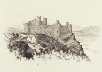 Castelo Harlech, País de Gales de George Elbert Burr