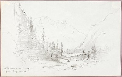 Na estrada perto de Landro, Tirol de George Elbert Burr