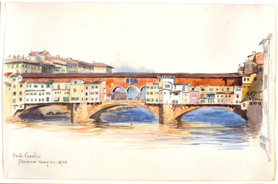 Ponte Vecchio, Florença de George Elbert Burr