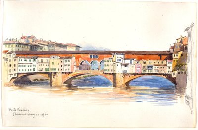 Ponte Vecchio, Florença de George Elbert Burr