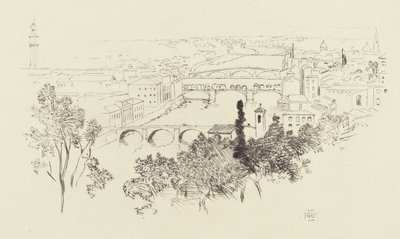 Esboço de Florença de George Elbert Burr