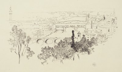 Esboço de Florença de George Elbert Burr