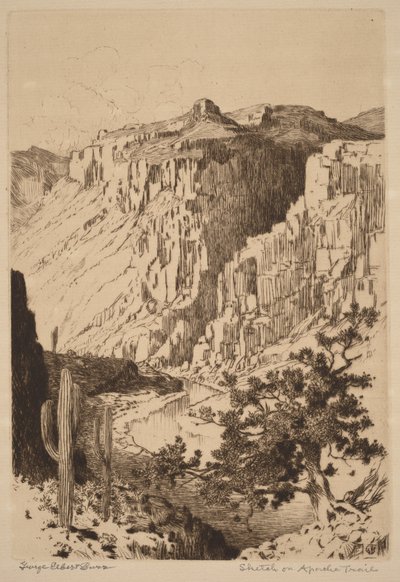 Esboço no Apache Trail, Arizona de George Elbert Burr