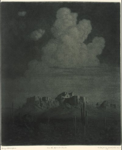 Superstition Mountain, Apache Trail, Arizona, à direita [n.º 2] de George Elbert Burr
