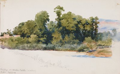 O Wye em Wilton Castle Wales, 1899. de George Elbert Burr