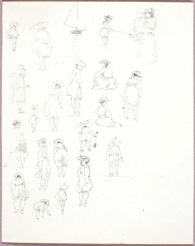 Sem título - Estudos de figuras da retaguarda de George Elbert Burr