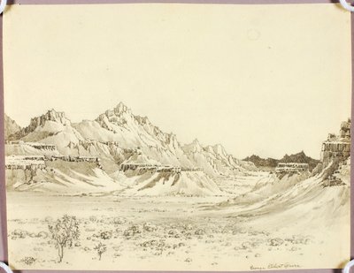 Sem título, desenho de transferência para Arizona Night de George Elbert Burr