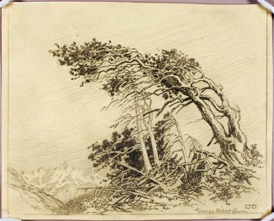 Sem título (desenho de transferência para A casa dos ventos [n.º 1]) de George Elbert Burr