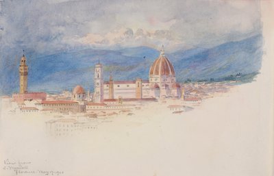 Vista de S. Miniato, Florença de George Elbert Burr