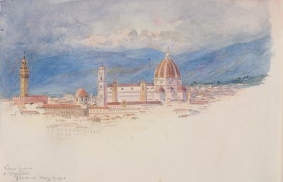 Vista de S. Miniato, Florença, 1900. de George Elbert Burr