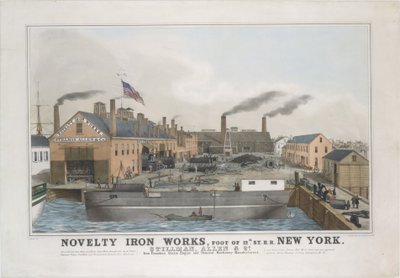 Novidade Iron works, Foot of 12th St. E.R. New York. Stillman, Allen & Co., Fundador de Ferro..., 1841-44. de George Endicott