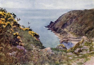 Enseada Lamorna (cor litho) de George Franck Nicholls