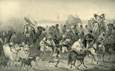 Auxiliares nativos Correndo para Delhi, c1850s, 1901. de George Francklin Atkinson