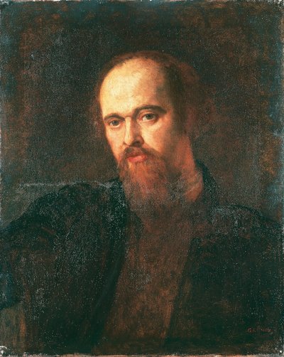 Retrato do pintor Dante Gabriel Rossetti de George Frederic Watts