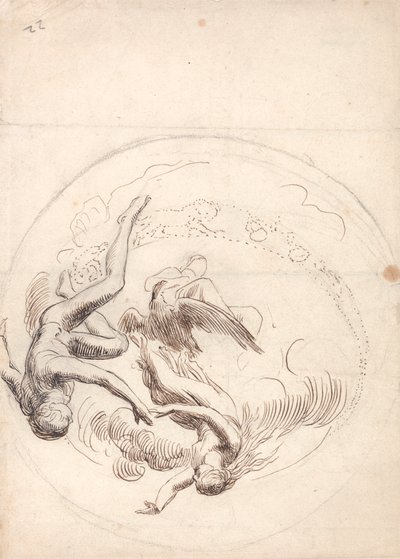 Estudo para uma Decoração Circular de Tecto de George Frederic Watts