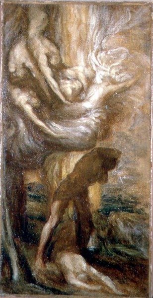 A Maldição de Caim (óleo sobre tela) de George Frederic Watts