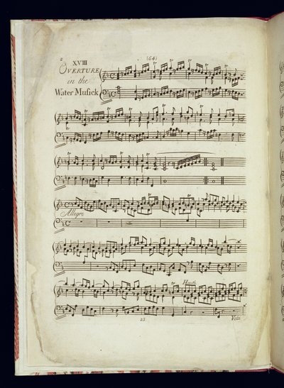 Mu.Ms.447.p2 Página 1 de The Water Music de George Frederick Handel
