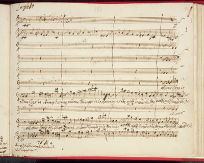 Pontuação original para o último Oratório de Handel, Jephtha de George Frederick Handel