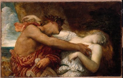 Orfeu e Eurídice, c.1870 de George Frederick Watts