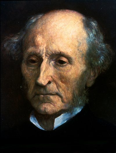 Retrato de John Stuart Mill. Filósofo e economista britânico de 1806 a 1873. Pintura de G.F.Watts. Galeria Nacional de Retratos de Londres de George Frederick Watts