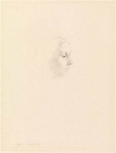 Estudo para o retrato de Emily Tennyson, 1862 de George Frederick Watts