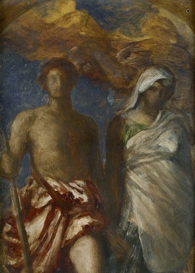 Tempo e Morte, c. 1868 (óleo em papelão) de George Frederick Watts