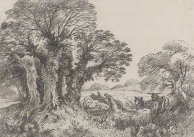 Paisagem com burros de George Frost