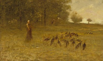 Menina com perus, 1883-84 de George Fuller