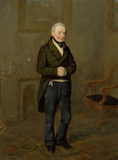 Retrato de um administrador doméstico de Bramham Park, Yorkshire, identificado como John Pollock (1769-1837), c.1822 (óleo sobre tela) de George Garrard
