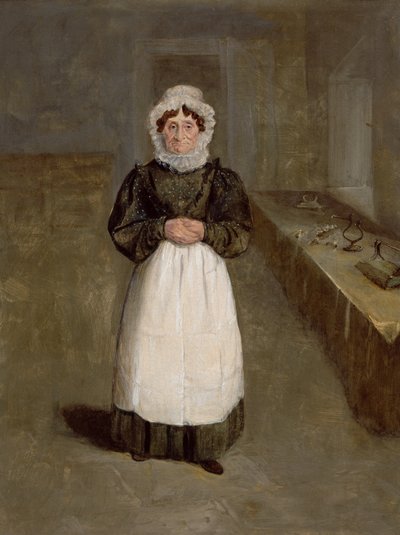 Retrato de uma governanta em Bramham Park, Yorkshire, identificada como Sra. Brown, c.1822 (óleo sobre tela) de George Garrard