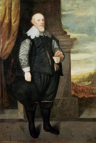 Retrato de Sir Arthur Ingram (c.1570-1642) 1638 (óleo sobre tela) de George Geldorp