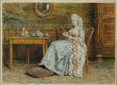 Chá da tarde, 1876 de George Goodwin Kilburne