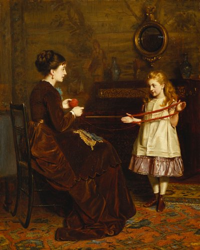Ajudante da mãe, 1874 de George Goodwin Kilburne