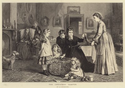 O cabaz de natal de George Goodwin Kilburne