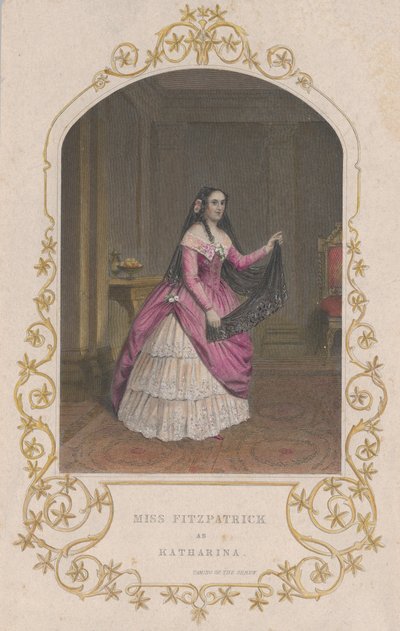 Senhorita Fitzpatrick como Katharina Taming of the Shrew, 1851., 1851. de George Greatbach