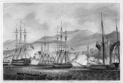 Ataque a Sidon pelo comodoro Charles Napier, 26 de setembro de 1840 c1857 de George Greatbatch