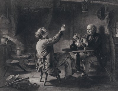 Ilustração para Auld Lang Syne de Robert Burns (gravura) de George Harvey