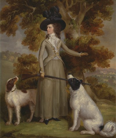 A Condessa de Effingham com Arma e Cães de Tiro de George Haugh